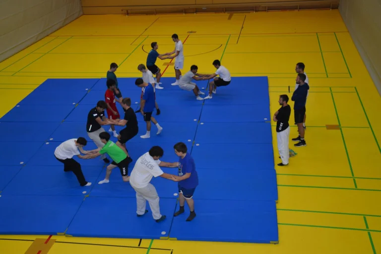 Judo-Workshop auf den Matten in der Sporthalle beim Präventionstag 2026