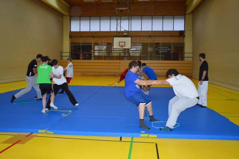 Judo-Workshop auf den Matten in der Sporthalle beim Präventionstag 2026